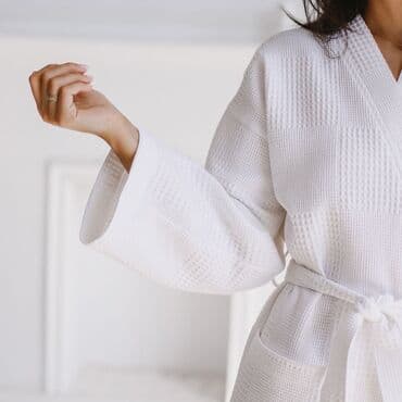 домашние халаты больших размеров: Халат, Вафельное полотно, 6XL, XS, S — 1