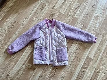куртка флис: Комплект, цвет - Розовый, Б/у — 8