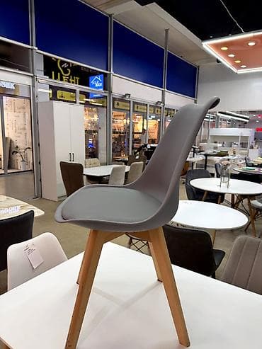 куханый стул: Стул Eames 222 - Расцветки: серый, чёрный, белый и бежевый - Размер — 7