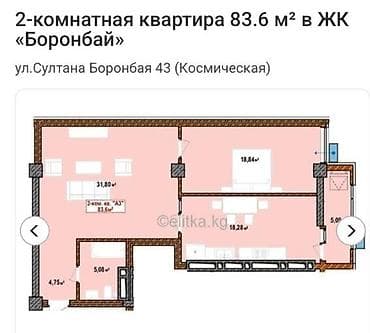 Новостройки от застройщика: 2 комнаты, 83 м², Элитка, 3 этаж, Готовая ПСО (под самоотделку) — 2