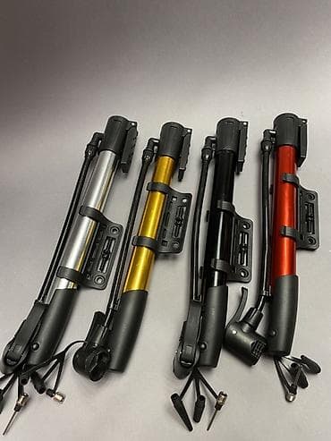 Портативный велосипедный насос с шлангом и креплением на раму — 1