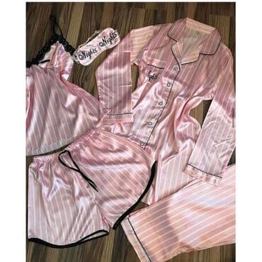 белая ночная сорочка: Стильная Пижамки Ткань атлас Качество люкс . Доставка по городу — 8