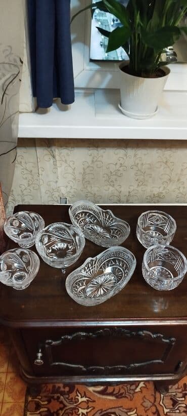 зимние салат: Набор гранёного хрусталя, классическая советская ручная алмазная — 1