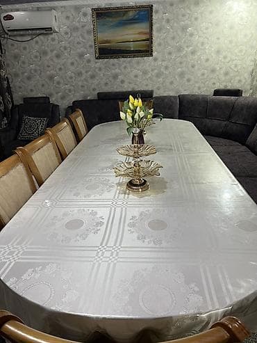 Мебель: Стол и стул для зала, Б/у, Самовывоз, цвет - Бежевый — 2