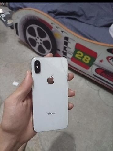 iphone 8s: IPhone X, Б/у, 64 ГБ, Серебристый, Защитное стекло, Чехол, 100 % — 3