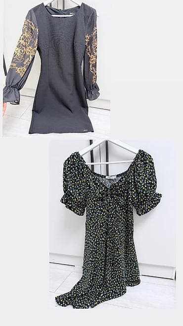 чёрная пальто манго: Продаю платья, размер xs-s, стоимость 200 сом за каждое, в идеальном — 1