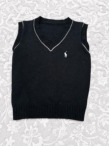 женский желет: Жилет без рукавов Ralph Lauren (Polo) - Цвет: черный с контрастной — 1