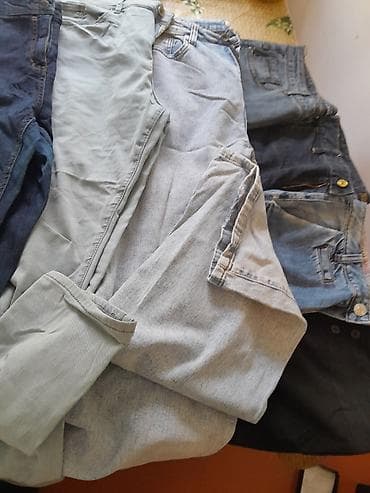 Джинсы: Штаны женск,джынсовые 48/52 размеры .состоя.отл,много вещей спортивн — 1