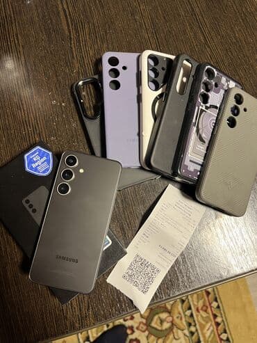 Samsung Galaxy S24, Б/у, 256 ГБ, цвет - Серый, 2 SIM