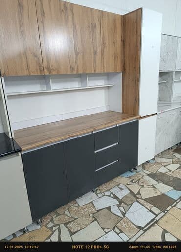 буфет для кухни недорого: Ашкана гарнитуру, Жаңы, түсү - Ак, ДСП, Акысыз жеткирүү — 13