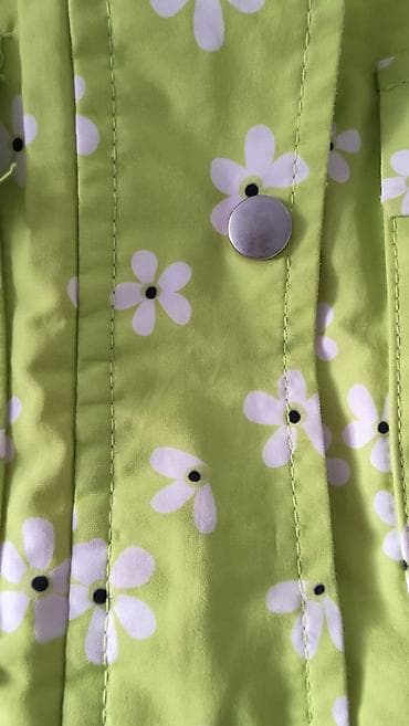 плащовка: Детская демисезонная куртка с капюшоном - Яркий салатовый цвет с — 4