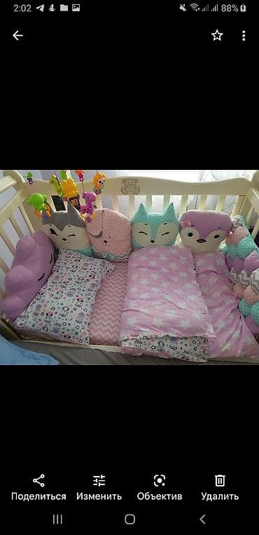 Продаются бортики для кроватки стандартного размера на 4 стороны - lalafo.kg да Продаются бортики для кроватки стандартного размера на 4 стороны -