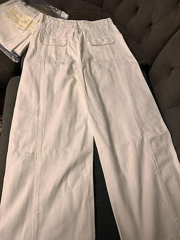 Джинсы: Джинсы, Палаццо, Высокая талия, L, XL — 2