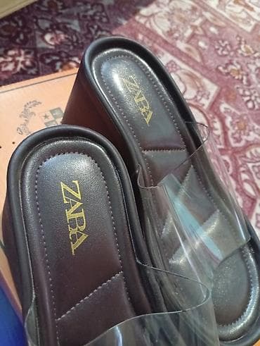 обувь футбол: Женские мюли на платформе ZARA - Цвет: черный - Верх: широкая — 4