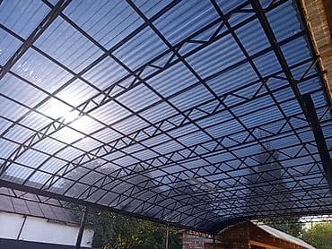 Офис эмереги: Чатыр, Аркалуу, Металл, Поликарбонат, Орнотуу — 4