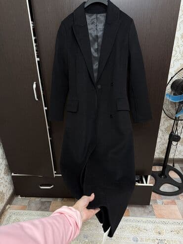 купить кошелек женский недорого: Женское длинное пальто в стиле минимализм, черного цвет Новое — 2