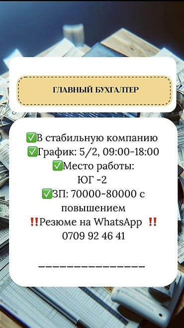 Бухгалтер. Юг-2 мкр