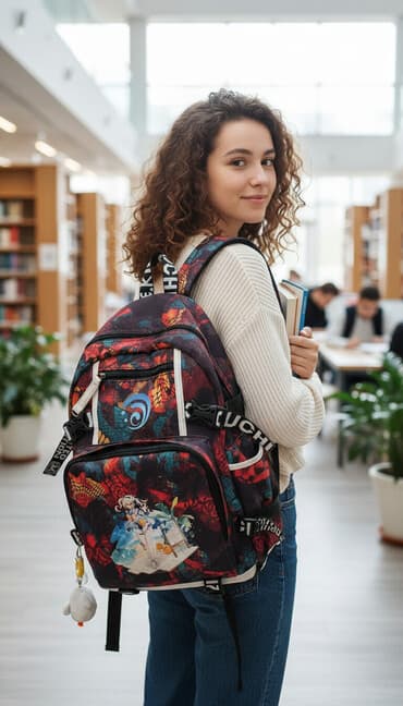 купить школьный рюкзак в бишкеке: Рюкзак, Материал: Оксфорд, Детские, Б/у — 1