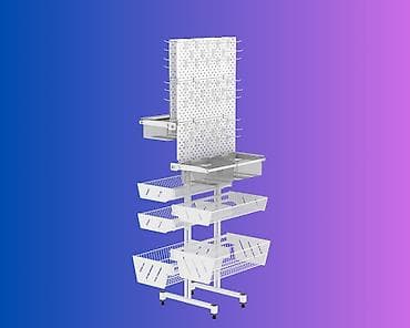 ремонт витрин: Стеллаж Дисплей торговый напольный, Дисплей перфорированный с — 3