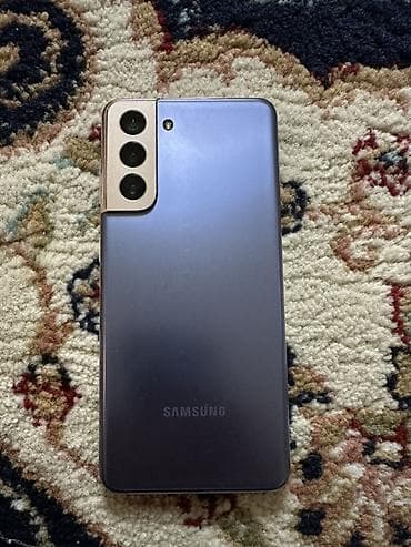 галакси ош: Samsung Galaxy S21, Б/у, 128 ГБ, цвет - Фиолетовый, 2 SIM — 2