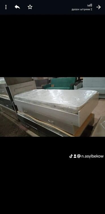 кровать двуспальная с ящиками: Односпальная кровать, Новый, С матрасом, длина - 190 см — 17