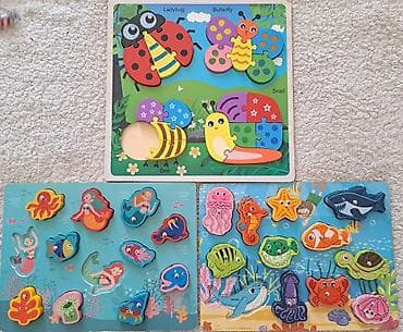 деревянные игрушки для детей: Развивающие игрушки для дошколят: 1) Деревянный пазл-вкладыш — 5