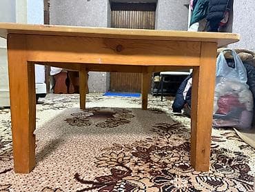 столы на заказ: Прямоугольный деревянный стол. - Материал: массив дерева (основание и — 2