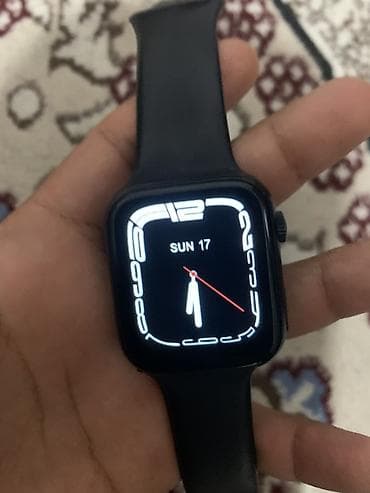 apple whatch: Смарт‑часы с черным силиконовым ремешком и сенсорным экраном Основные — 6