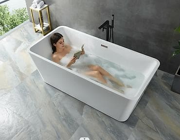 Ванна, Прямоугольная, Материал: Акрил, Размер: 170 x 80 см, Бесплатная установка