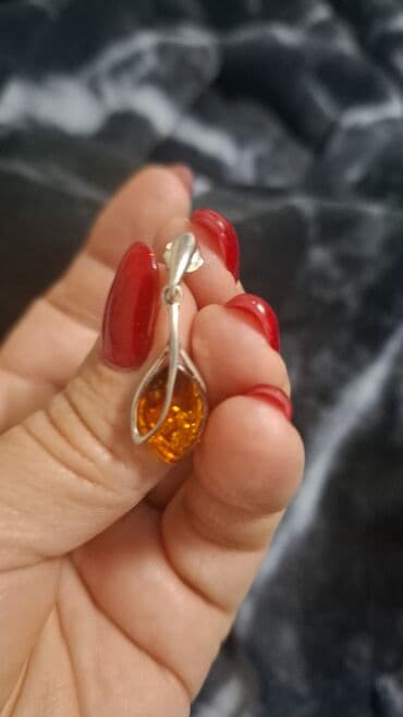серебро янтар: Серебряные украшения 925 пробы, привезены из Израиля. Камни — 2