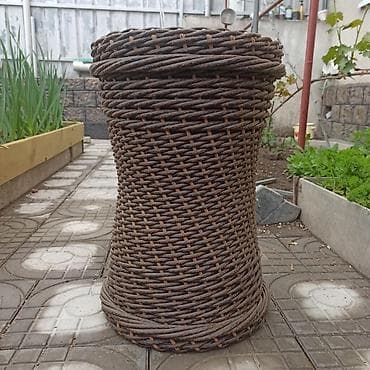 4 pot: Плетёные уличные кашпо-цилиндры для растений - Материал — 3