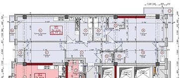 токио жк бишкек: 4 комнаты, 136 м², Азия Молл Элитка, 12 этаж, ПСО (под самоотделку) — 3