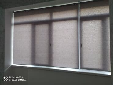 Текстиль: Жалюзи Бишкек Рулонные шторы Ролшторы на каждую створку. Огромный — 4