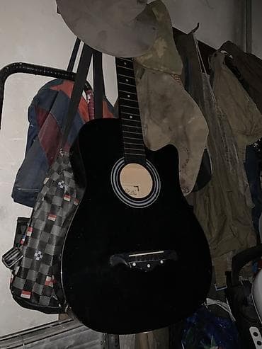 гитара washburn: Акустическая гитара с вырезом (cutaway), черный глянец. Без струн - — 1