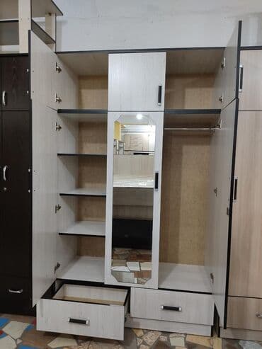 шифоньеры в рассрочку: Шкаф для одежды, Новый, Прямой, ЛДСП — 9