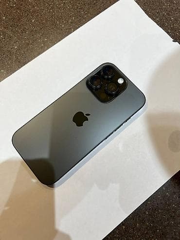 IPhone 16 Pro, Б/у, 128 ГБ, Графит, Чехол, Коробка, 90 %