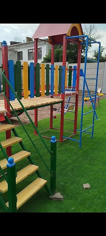 детские горки бишкек: Детский игровой комплекс для двора/сада - Большая площадка с домиком — 4