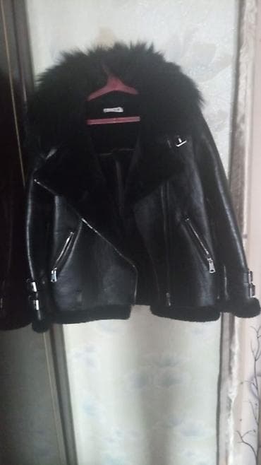 байкерская куртка: Кожаная куртка, Косуха, Экокожа, С утеплителем, M — 1