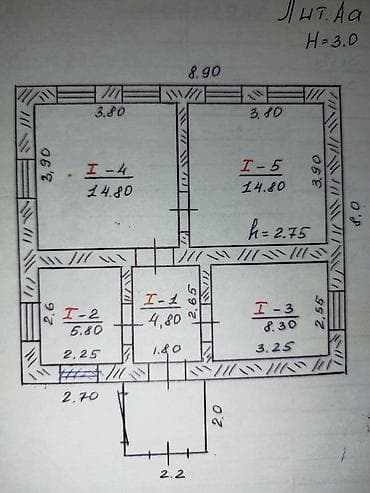 кант новопокровка: Үй, 72 м², 4 бөлмө, Менчик ээси, Косметикалык оңдоо — 3