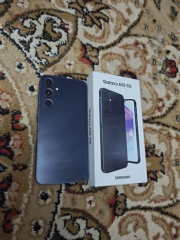 Техника и электроника: Samsung Galaxy A55, Новый, 128 ГБ, цвет - Серый, 2 SIM, eSIM — 3