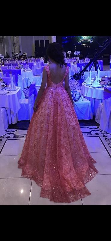 Вечернее платье, Пышное, Длинная модель, Без рукавов, Открытая спина, S, M — 2