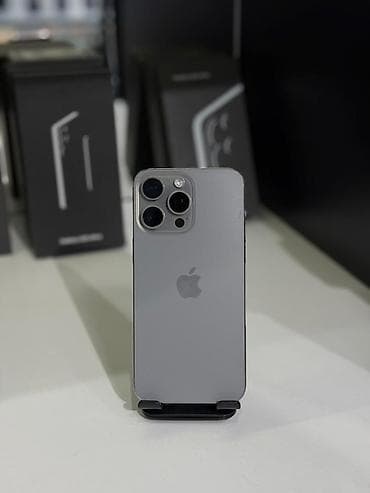 IPhone 15 Pro Max, Б/у, 1 ТБ, Natural Titanium, 78 %