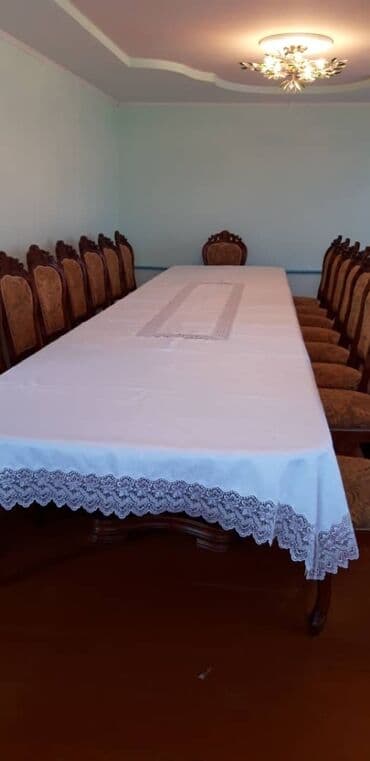 столы из нержавейки бу: Стол длина 5 метр. столду кичирейтсе болот. Стул 20 штук. Материал — 9