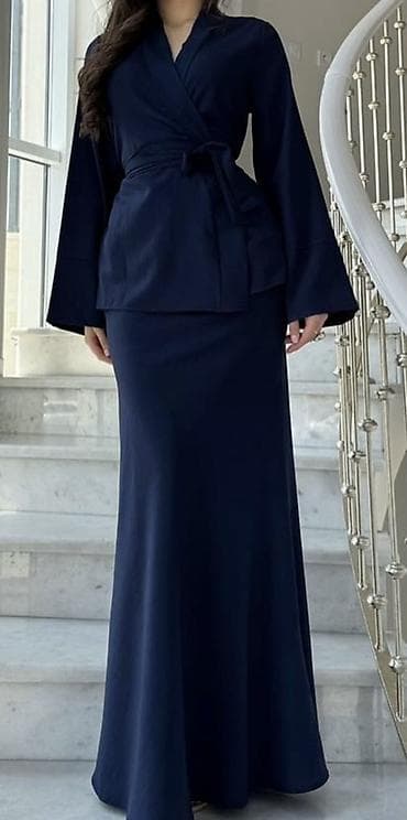 Костюм с юбкой, Макси, Блузка, S