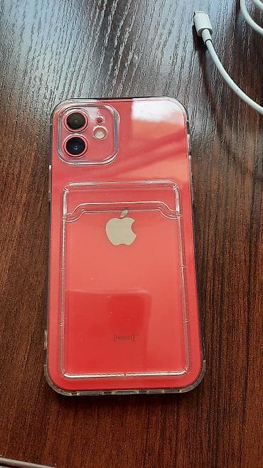 IPhone 12, Б/у, Красный, Чехол