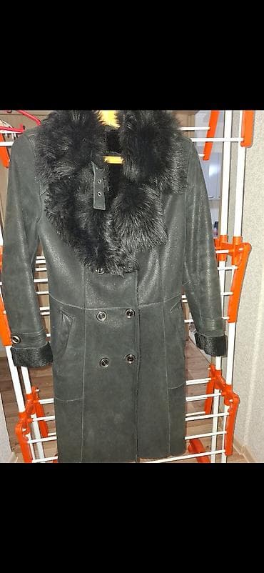 замшевый плащ: Дубленка, Классическая модель, По колено, M — 4