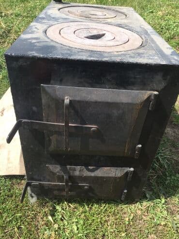 купить тачку садовую: Металлическая печь с двумя конфорками. Подходит для приготовления пищи — 2