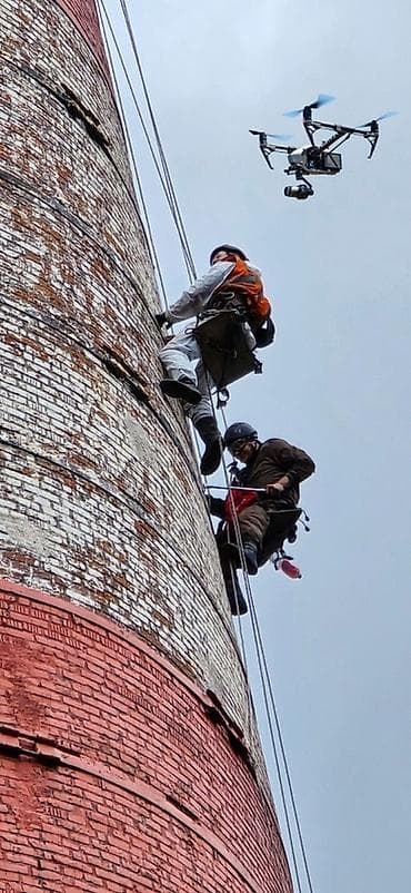 Курулуш жана оңдоо кызматтары: Промышленные альпинисты. Высотные работы под ключ - Очистка и мойка — 1