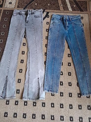 Джинсы и лосины — женская подборка 1) Джинсы серые с разрезами