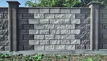 Үй жана бакча: Декоративные заборы из бетонных блоков - Материал: вибропрессованные — 4